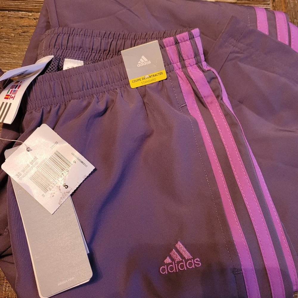 adidas | Purple 3S Wind Pant - Small
